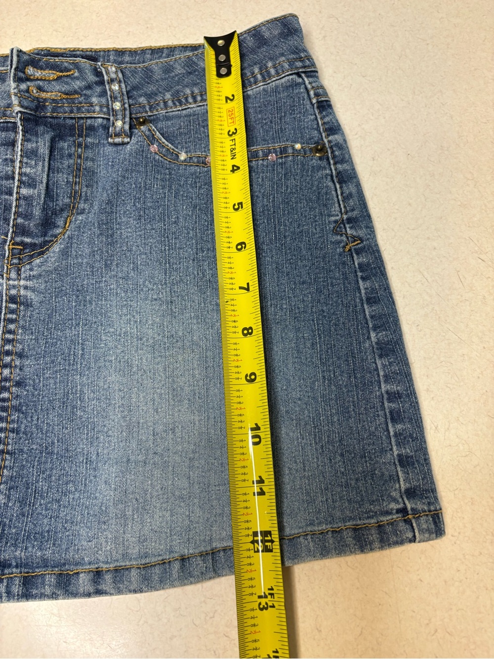 Vintage Y2K Angels Denim Skirt Size 5 - Picture 9 of 9